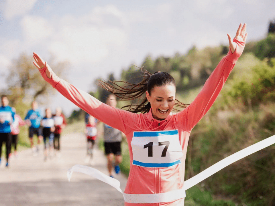 Crossing the finish line
